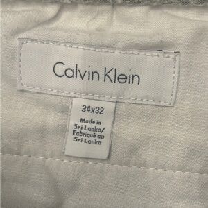 Calvin Klein Cream Trousers size 34x32